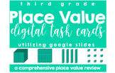 Place Value Task Cards | Third Grade | PDF & Digital Options