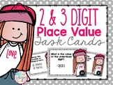 Place Value Task Cards for 2 & 3 Digit Numbers