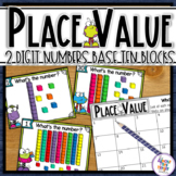 Place Value 2 digits using base 10 blocks - numbers to 100