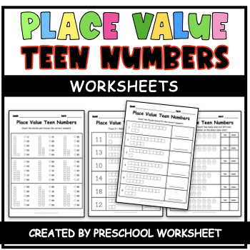 Preview of Place Value Teen Numbers | Writing Numbers | Tracing Numbers