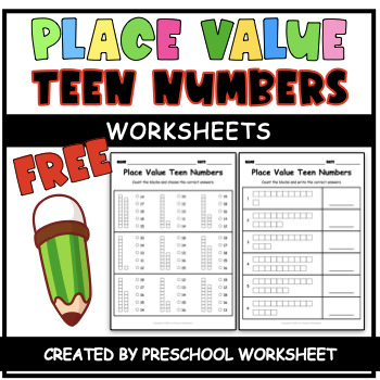 Preview of Place Value Teen Numbers FREE