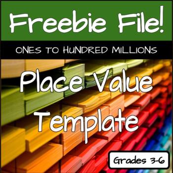 Place Value Chart To Millions Template