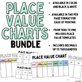 Place Value Template Bundle (From Millions Place to Decima