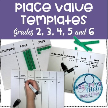 Preview of Place Value Templates and Bulletin Board Grades 2-6