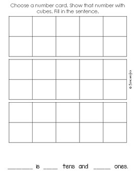 Place Value Ten Frame Mats 11-30 by Teach Play with Mrs J | TpT