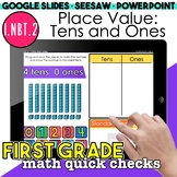 Place Value Tens & Ones Digital Activities for First Grade