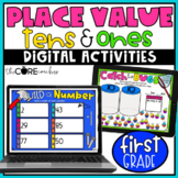 Place Value - Tens & Ones - Digital Math Practice Activities - 1st Grade Math