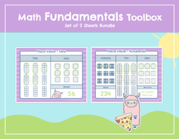 Preview of Math Fundamentals Toolbox: Sheets "Place Value Tens" and "Place Value Hundreds"