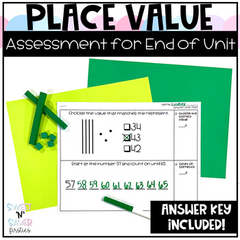 Preview of Place Value Tens and Ones Assessment