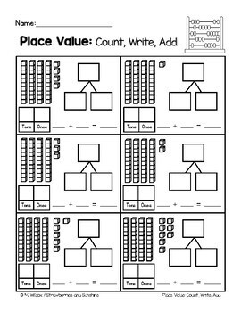 Place Value Worksheets Tens and Ones by Melicety | TpT