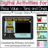 Place Value Tens and Ones Digital Activities Google Slides