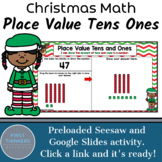 Place Value Tens and Ones Digital Christmas Math Games for