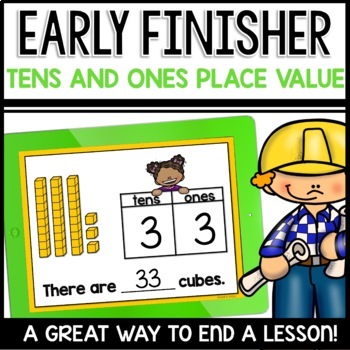 Preview of Place Value Tens and Ones to 40 1st Grade Early Fast Finishers Math Activities