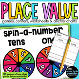1st Grade Place Value Centers, Worksheets, & Anchor Charts