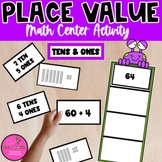 Place Value Tens and Ones Math Center Activity | 2 digit numbers