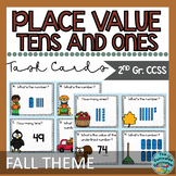 Place Value Tens and Ones Task Cards Fall
