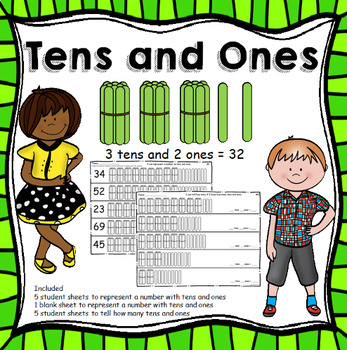 tens and ones bundles and sticks worksheets teaching resources tpt