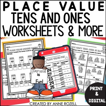 Preview of Place Value Tens and Ones Worksheets