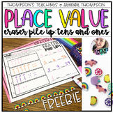 Place Value | Tens and Ones with Mini Erasers | FREEBIE