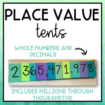 Preview of Place Value Tents - Whole Numbers and Decimals