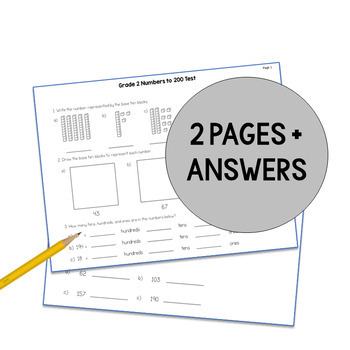 place value test grade 2 by the teaching rabbit tpt