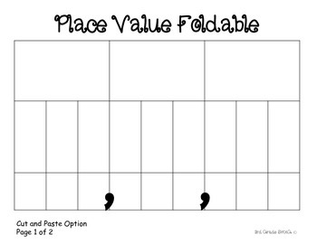 Place Value Chart Through Millions