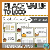 Place Value To 1,000 Task Cards Thanksgiving