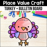 Place Value Turkey Thanksgiving Fall Bulletin Board Letter