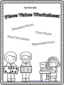 Preview of Place Value Two Digit Numbers Color Draw and Write Tens and Ones Worksheets