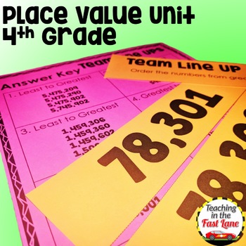 Preview of Place Value Unit with Lesson Plans - 4th Grade Place Value Activities