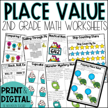 place value to 1000 worksheets and assessments printable and google slides