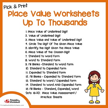 place value to thousands worksheets place value worksheets 4 digit number