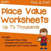 Place Value To Thousands Worksheets, Place Value Worksheet