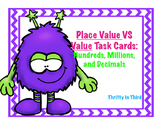 Place Value VS Value Task Cards
