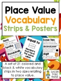 Place Value Vocabulary - Posters and Strips (two sizes)