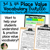 Place Value Vocabulary Practice Bundle | 3rd & 4th Grade