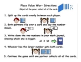 Place Value War Game