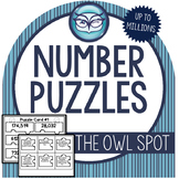 Place Value Whole Number Puzzles - 4th Grade