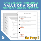 Place Value With Decimals | Worksheets for Practicing Grad