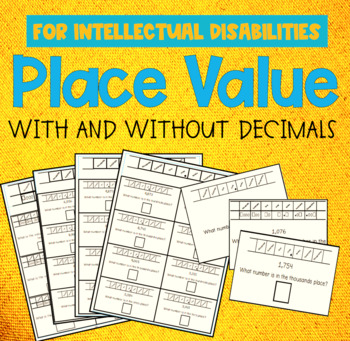 Preview of Place Value (With and Without Decimals) for Intellectual Disabilities