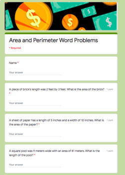 Preview of Place Value Word Problem-Google Form-Online Learning/Tutoring-