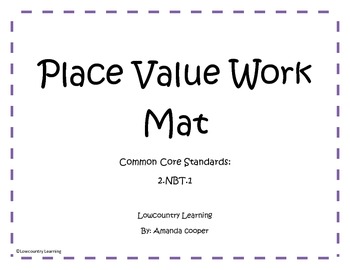 Preview of Place Value Work Mat - 2.NBT.1