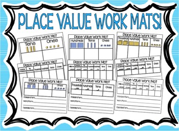 Preview of Place Value Work Mats! 2-digits through 7-digits!