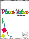 Place Value Worksheet (English & Spanish)