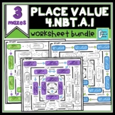 Place Value Worksheet Bundle - 4.NBT.A.1
