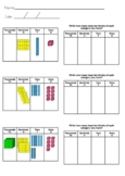 Place Value Worksheet using the base-10 blocks and working