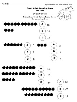 place value worksheets 1 and 2 digit numbers tpt