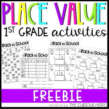 Preview of Place Value Worksheets - 1st Grade FREEBIE