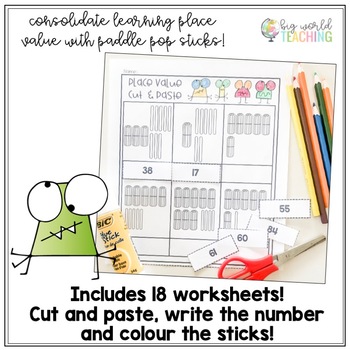 place value worksheets 2 digit numbers by big world teaching tpt