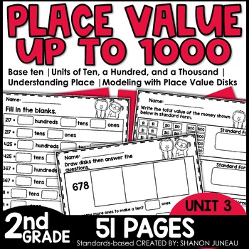 Preview of Standard Form Expanded Form Word Form Worksheets Hundreds Tens & Ones 2nd Grade